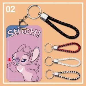 Cartoon Cute Stitch Card Case Protector Hard Case Strap